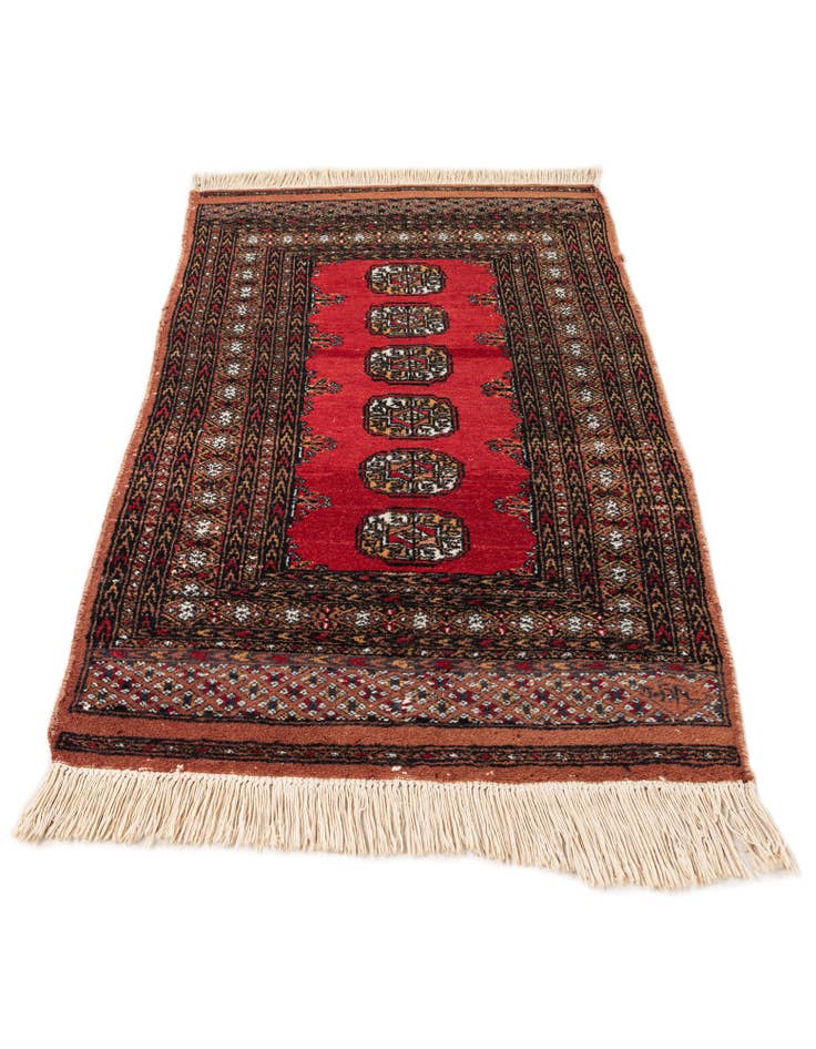 Detail image of  2' 6 x 4' 4  Hand Knotted Torkaman Persian Wool Rug