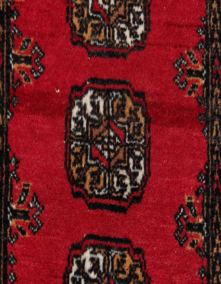 Detail image of  2' 6 x 4' 4  Hand Knotted Torkaman Persian Wool Rug
