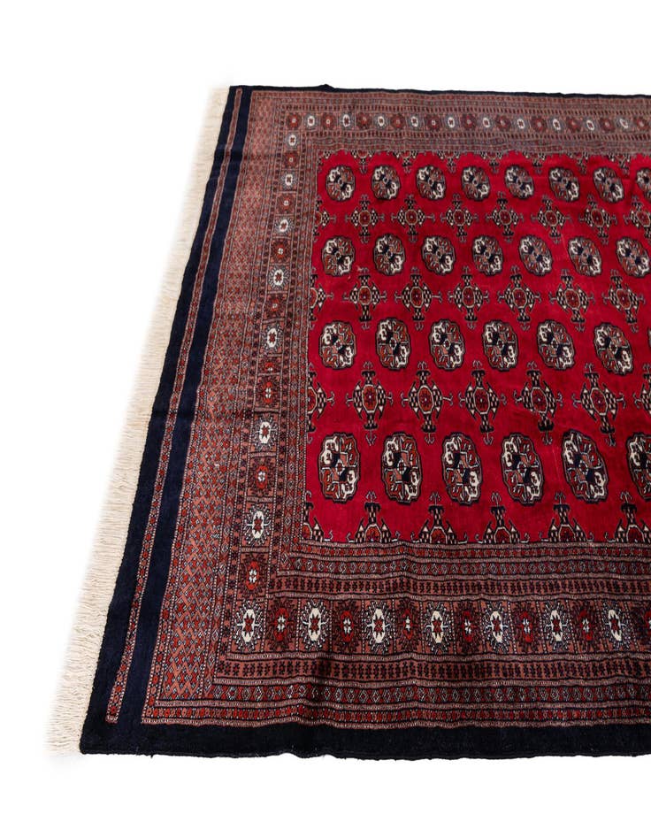 Detail image of  6' 1 x 8' 7  Hand Knotted Torkaman Persian Wool Rug