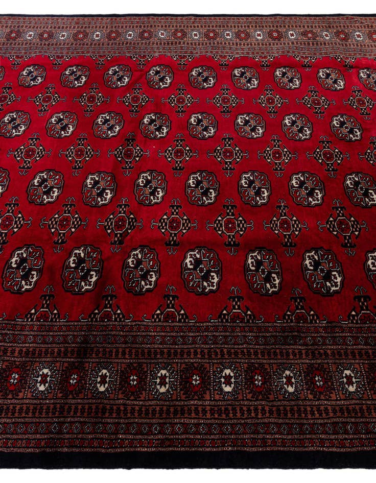 Detail image of  6' 1 x 8' 7  Hand Knotted Torkaman Persian Wool Rug