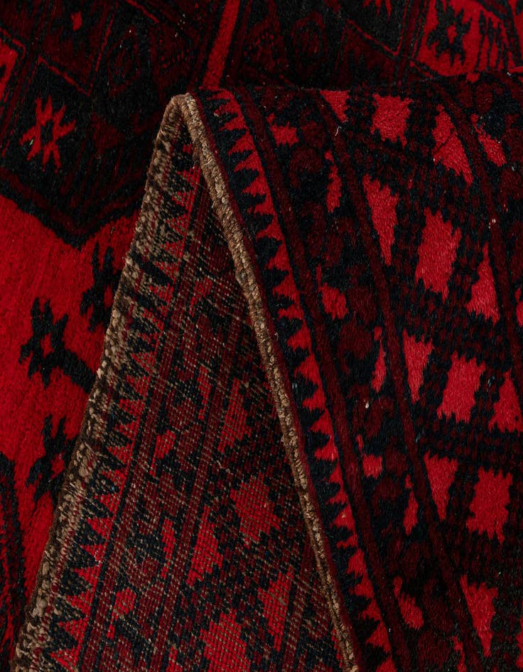 Detail image of  7' 5 x 9' 7  Hand Knotted Torkaman Persian Wool Rug