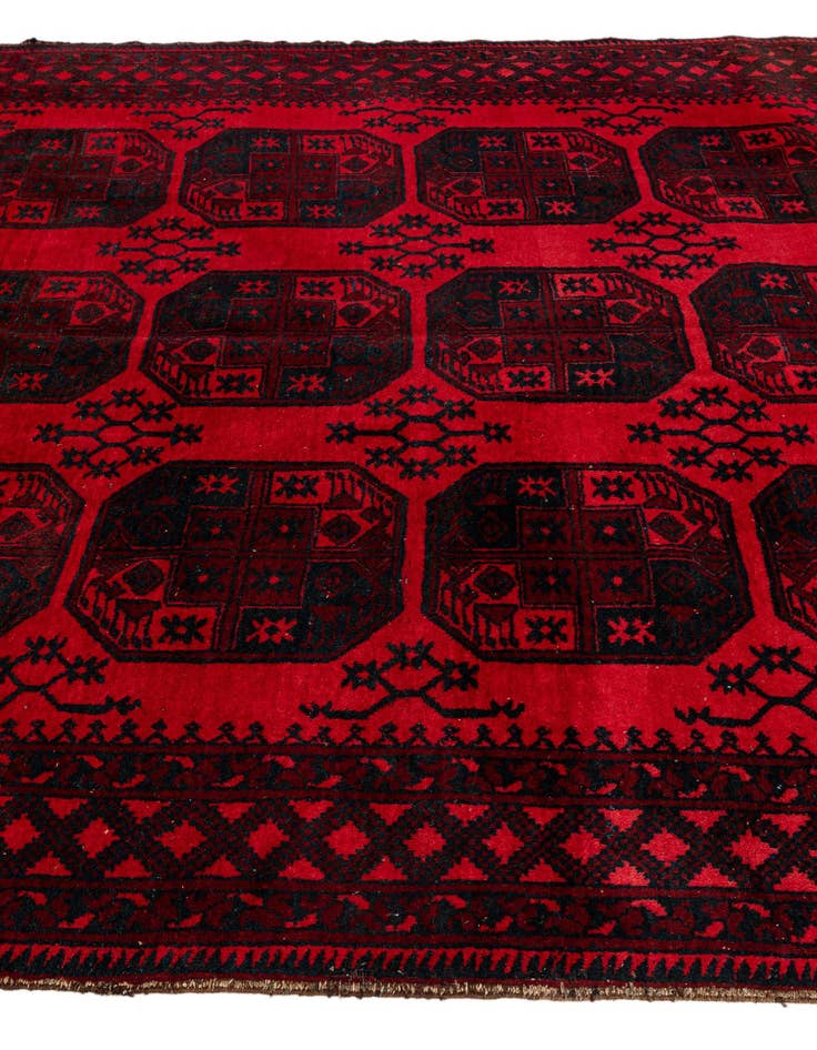 Detail image of  7' 5 x 9' 7  Hand Knotted Torkaman Persian Wool Rug