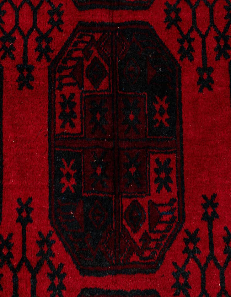 Detail image of  7' 5 x 9' 7  Hand Knotted Torkaman Persian Wool Rug