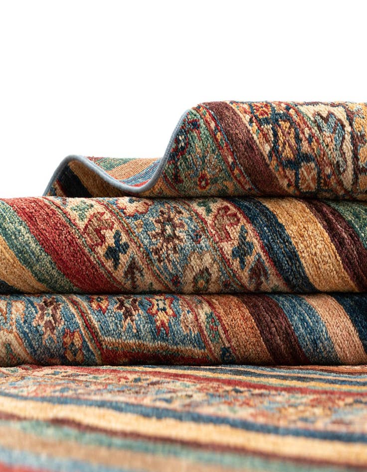 Detail image of  6' 8 x 9' 7 Torkman Wool Rug