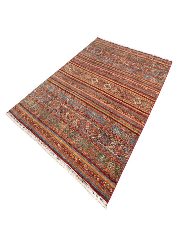 Detail image of  7' x 9' 5 Torkman Wool Rug