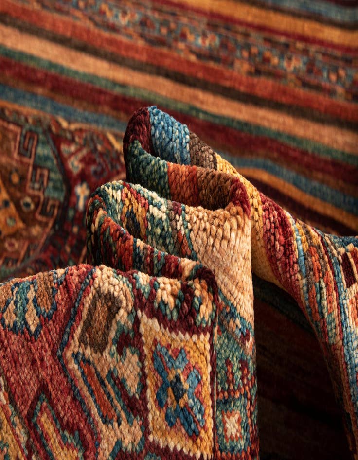 Detail image of  5' 9 x 7' 7 Torkman Wool Rug