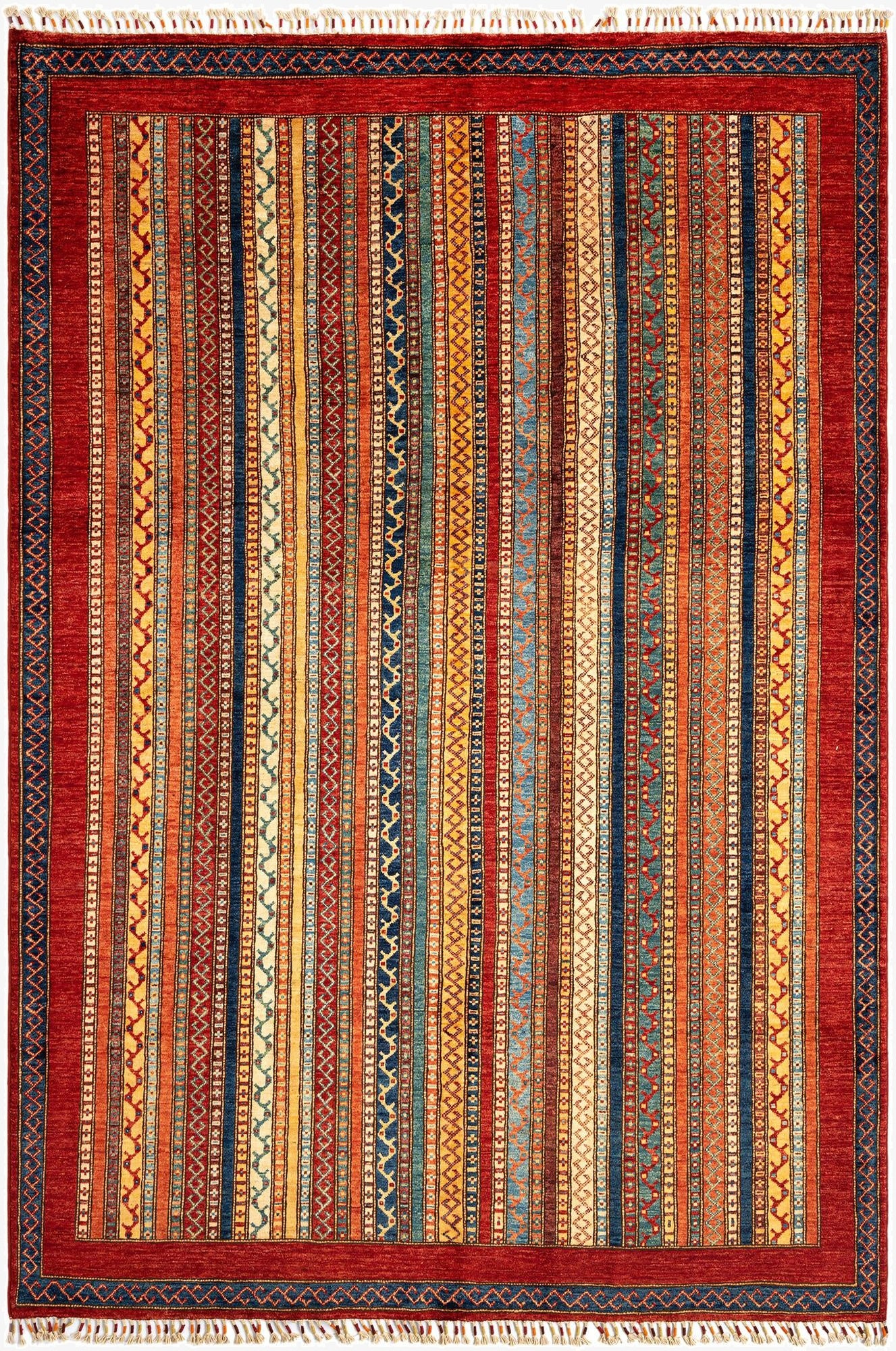  6' 7 x 9' 8 Torkman Wool Rug