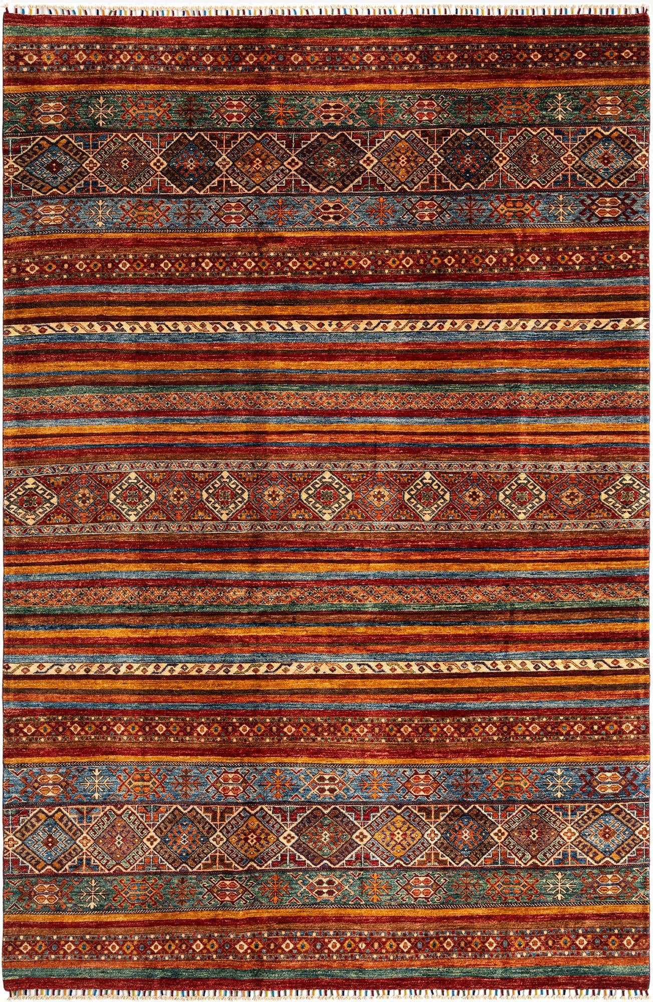  6' 7 x 10' Torkman Wool Rug