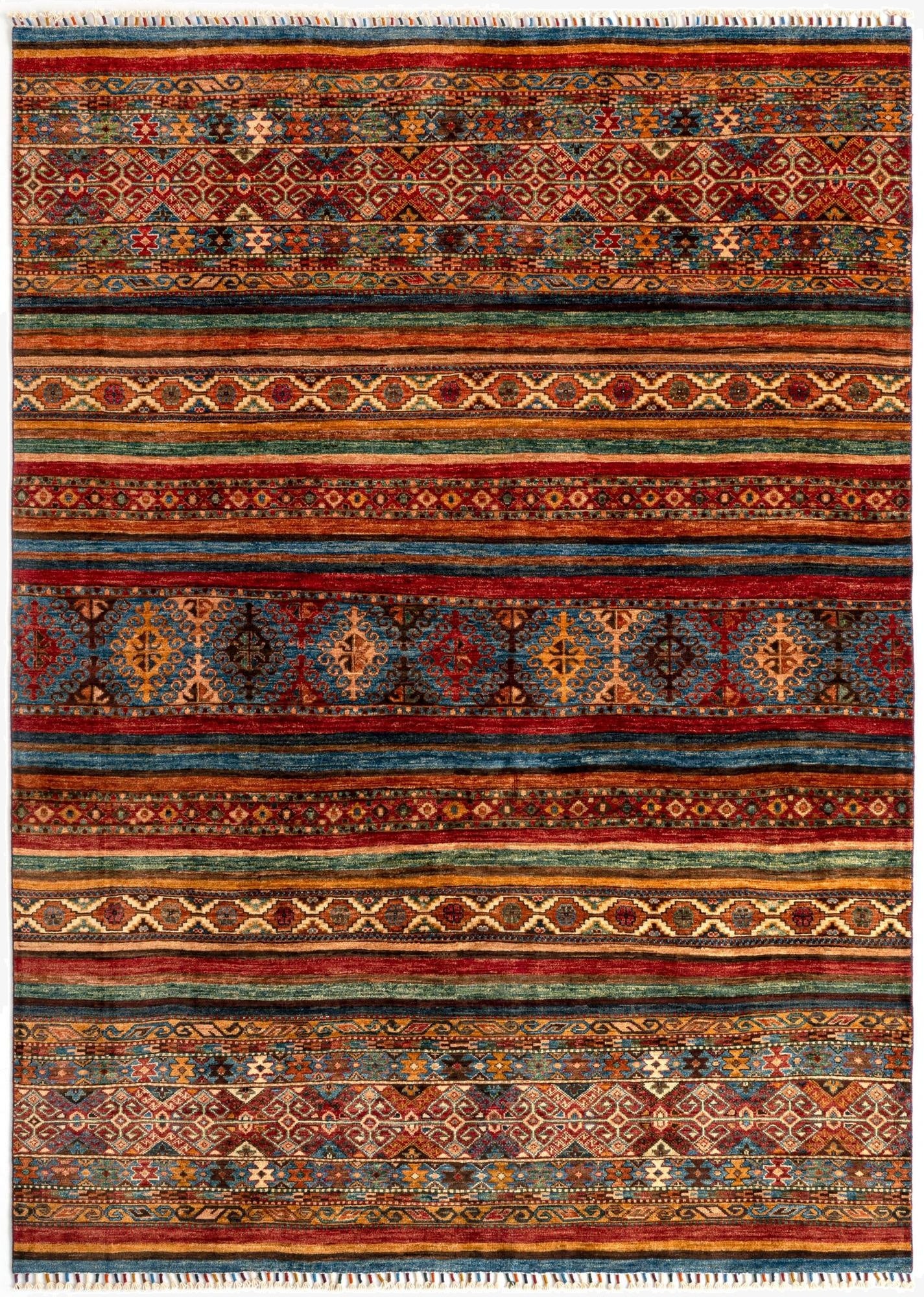  5' 8 x 8' Torkman Wool Rug