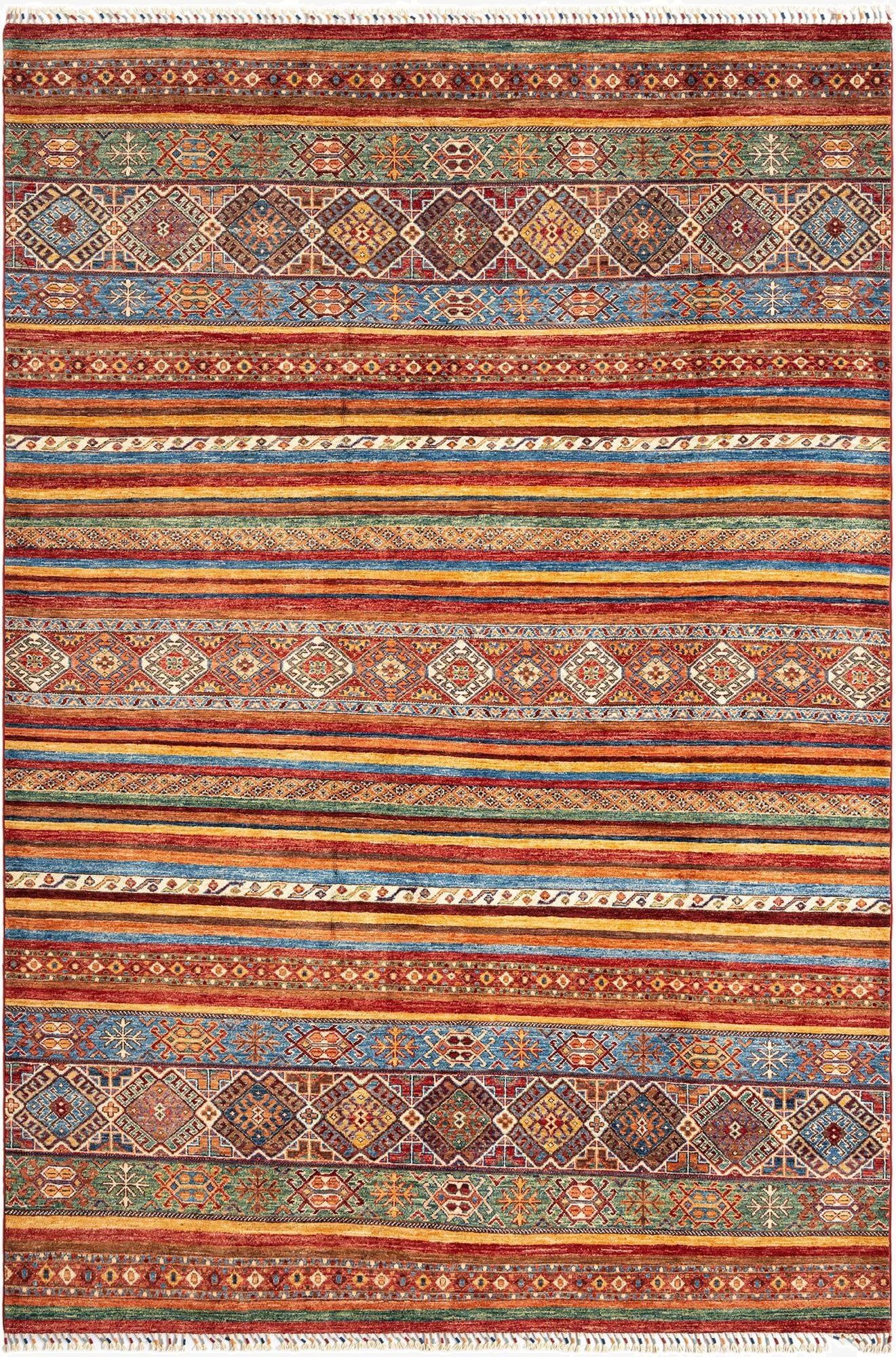  6' 9 x 9' 8 Torkman Wool Rug