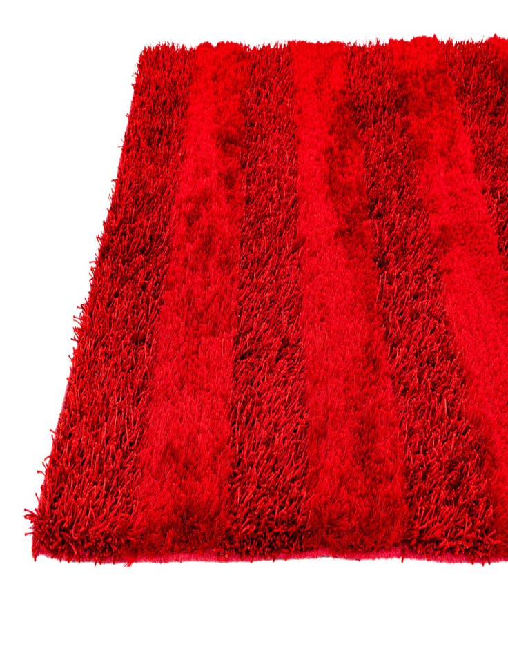 Detail image of  5' 1 x 6' 9  Hand Knotted Two-Tone Shag Rug