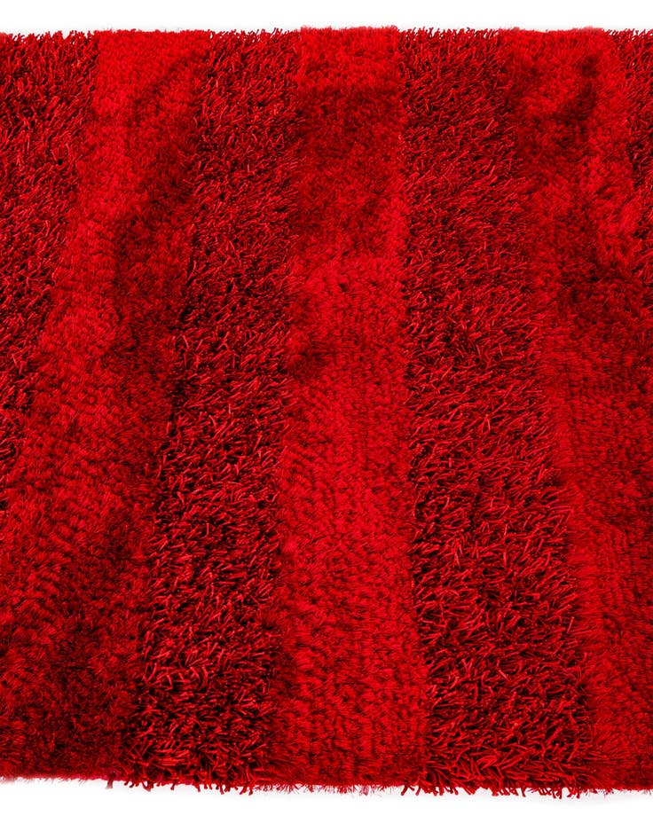 Detail image of  5' 1 x 6' 9  Hand Knotted Two-Tone Shag Rug