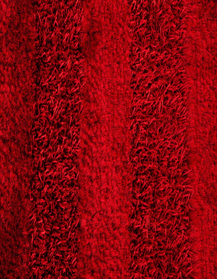 Detail image of  5' 1 x 6' 9  Hand Knotted Two-Tone Shag Rug