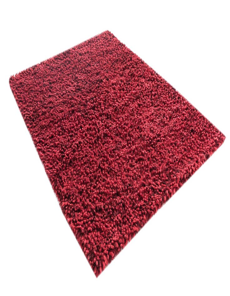 Detail image of  5' 3 x 6' 10  Hand Knotted Two-Tone Shag Rug