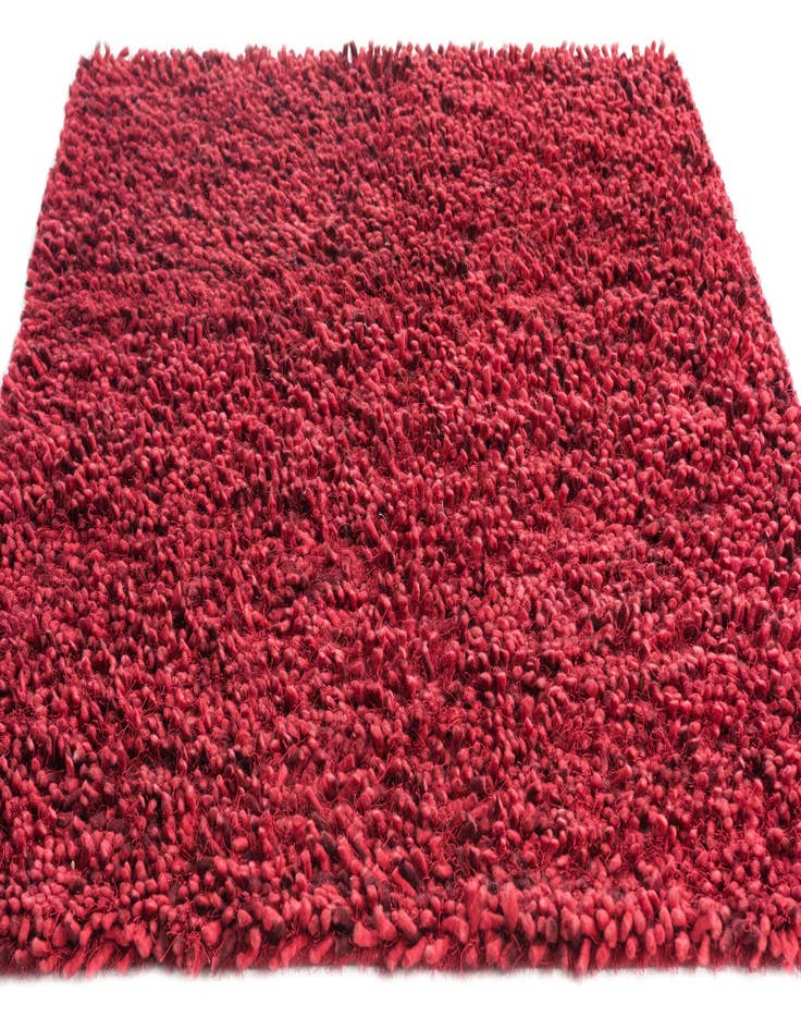 Detail image of  5' 3 x 6' 10  Hand Knotted Two-Tone Shag Rug