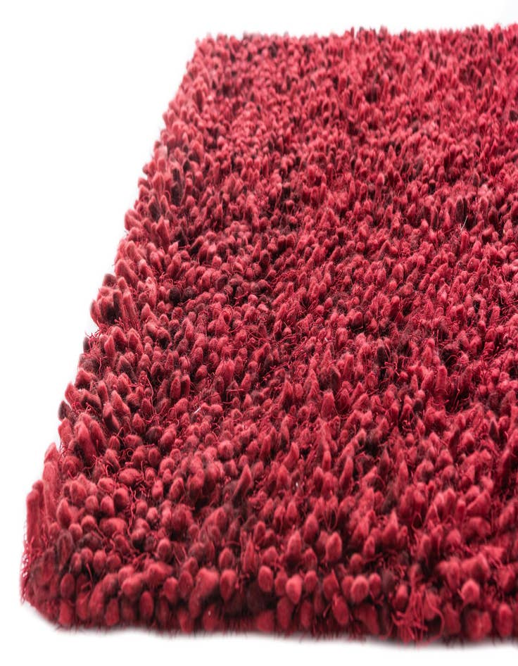 Detail image of  5' 3 x 6' 10  Hand Knotted Two-Tone Shag Rug