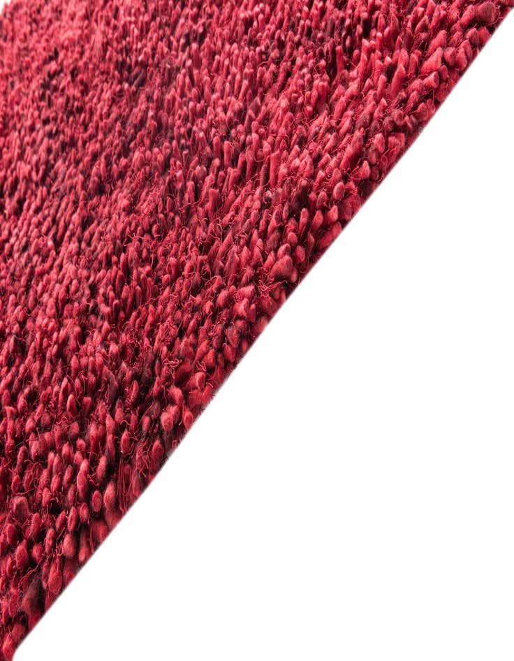 Detail image of  5' 3 x 6' 10  Hand Knotted Two-Tone Shag Rug