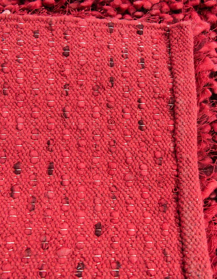 Detail image of  5' 3 x 6' 10  Hand Knotted Two-Tone Shag Rug