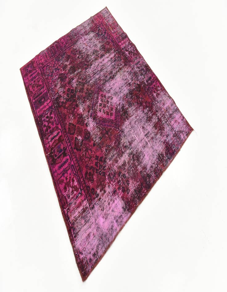 Detail image of  4' 2 x 5' 4  Hand Knotted Ultra Vintage Persian Wool Rug