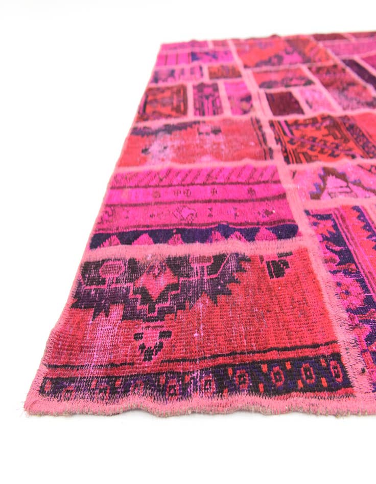 Detail image of  5' 8 x 7' 6  Hand Knotted Ultra Vintage Persian Wool Rug