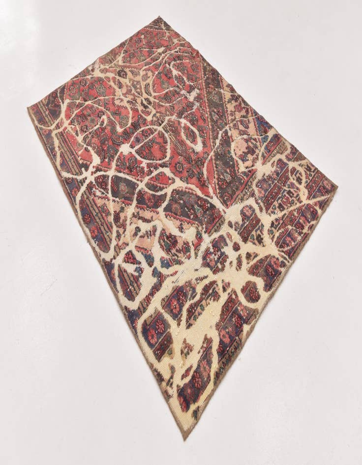 Detail image of  4' 5 x 6' 4  Hand Knotted Ultra Vintage Persian Wool Rug