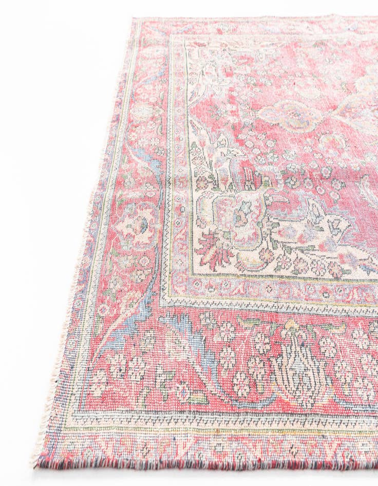 Detail image of  6' 1 x 7' 8  Hand Knotted Ultra Vintage Persian Wool Rug