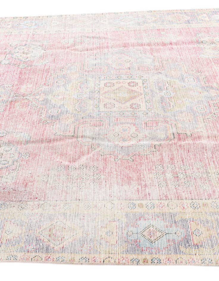 Detail image of  6' 7 x 9'  Hand Knotted Ultra Vintage Persian Wool Rug