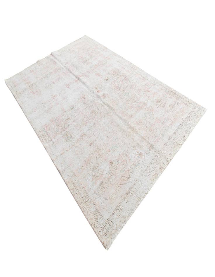 Detail image of  6' 1 x 9' 6  Hand Knotted Ultra Vintage Persian Wool Rug