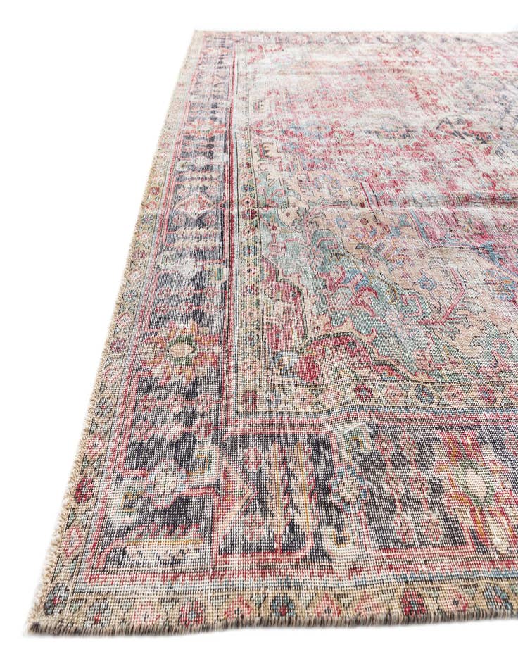 Detail image of  9' 7 x 13'  Hand Knotted Ultra Vintage Persian Wool Rug