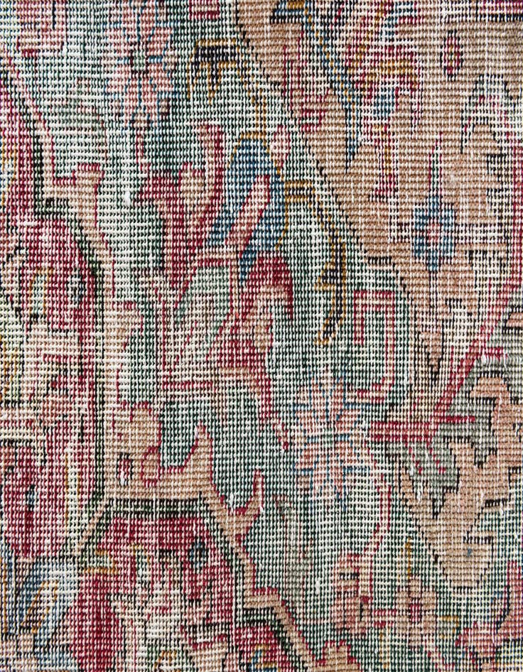 Detail image of  9' 7 x 13'  Hand Knotted Ultra Vintage Persian Wool Rug