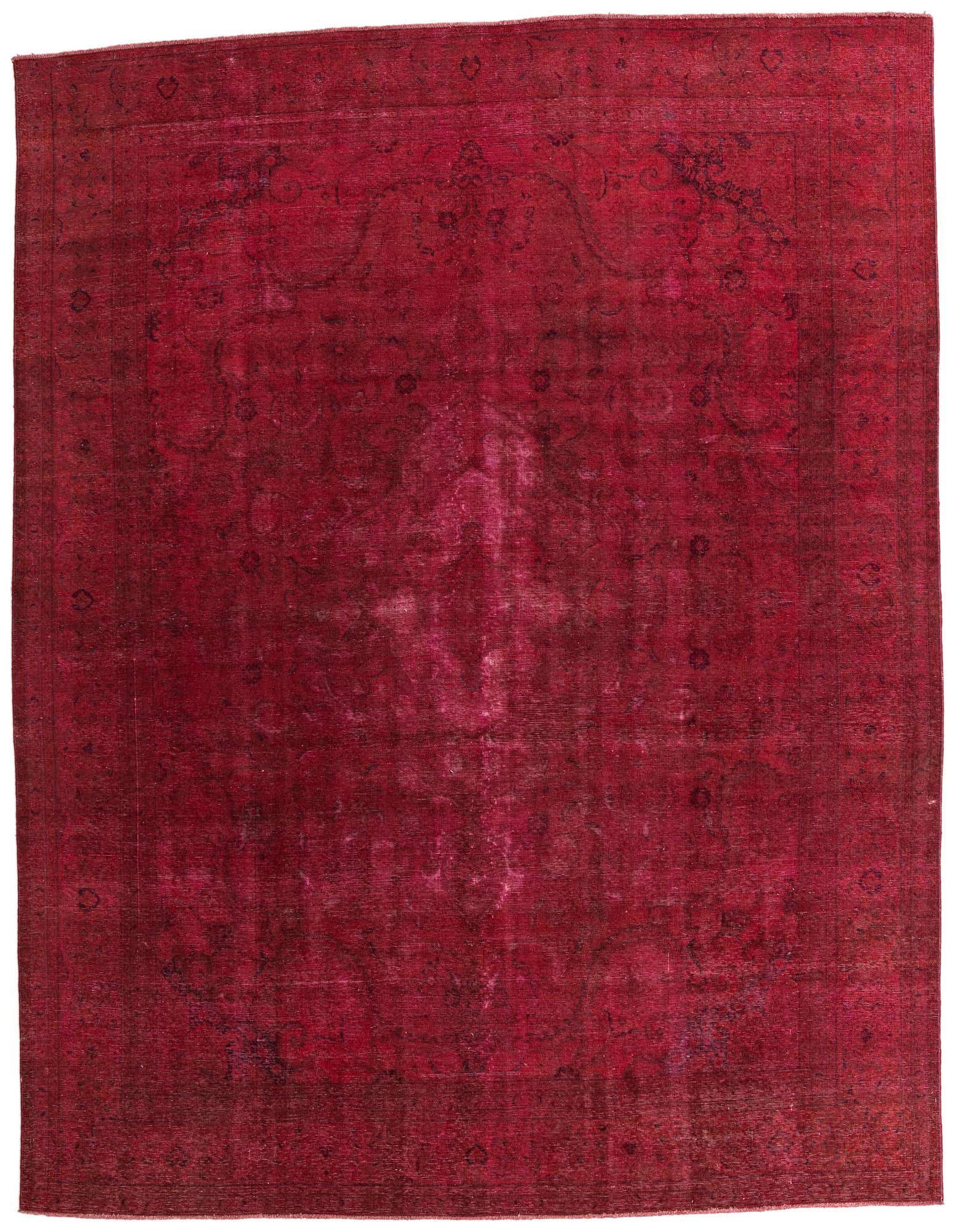 A 10x12 rectangular Ultra Vintage red Persian rug with a faded medallion pattern and subtle border.