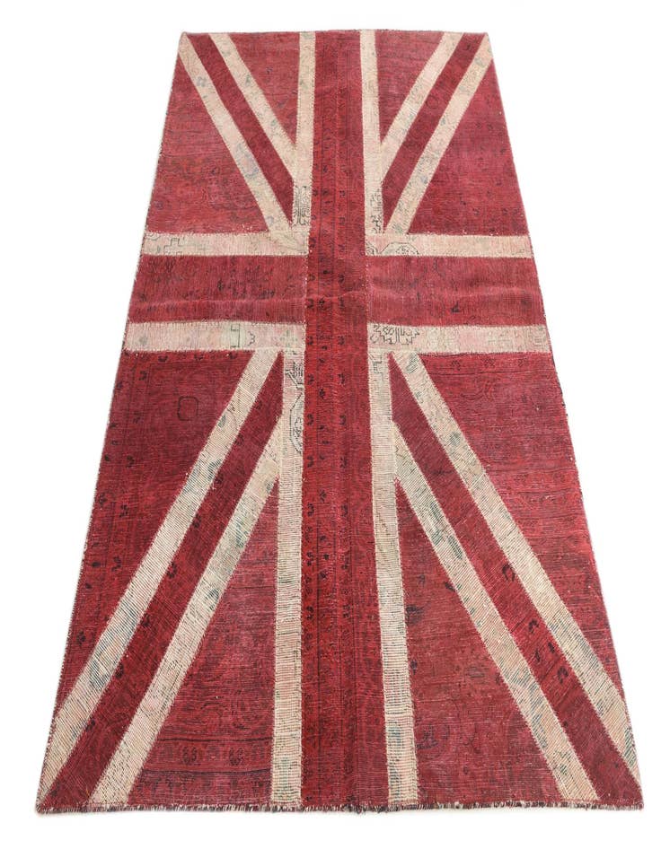 Detail image of  4' 7 x 6' 5  Hand Knotted Ultra Vintage Persian Wool Rug