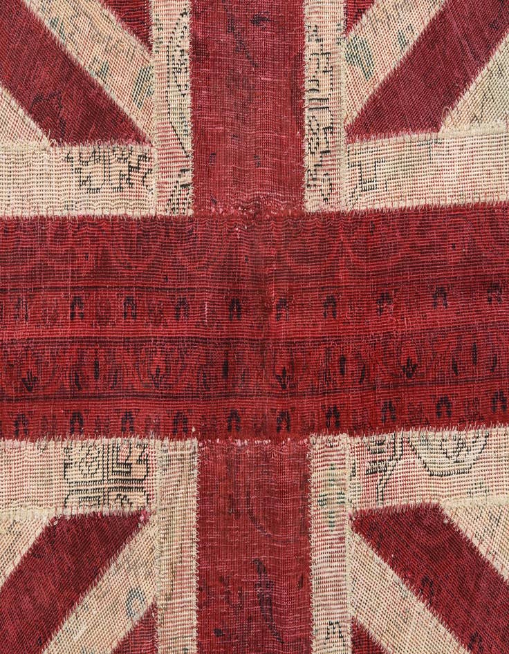 Detail image of  4' 7 x 6' 5  Hand Knotted Ultra Vintage Persian Wool Rug