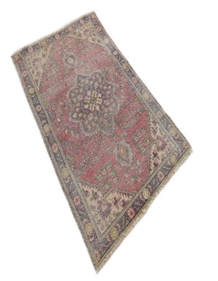 Detail image of  3' 2 x 5' 1  Hand Knotted Ultra Vintage Persian Wool Rug