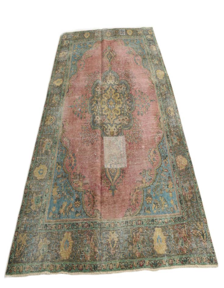 Detail image of  6' 7 x 9' 4  Hand Knotted Ultra Vintage Persian Wool Rug