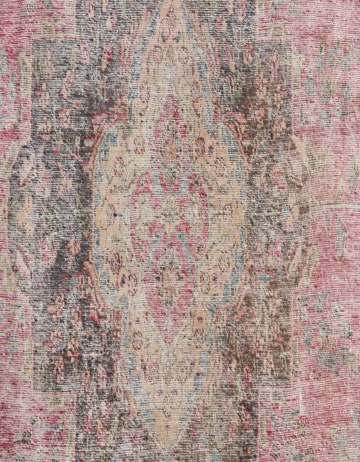 Detail image of  8' 6 x 12'  Hand Knotted Ultra Vintage Persian Wool Rug