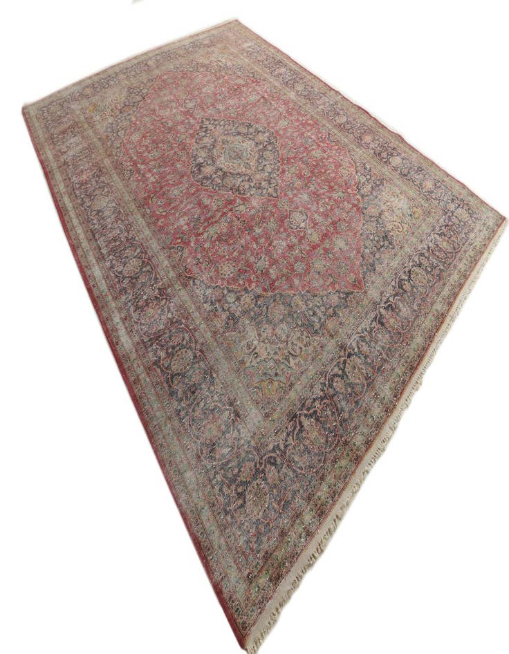 Detail image of  10' x 13'  Hand Knotted Ultra Vintage Persian Wool Rug