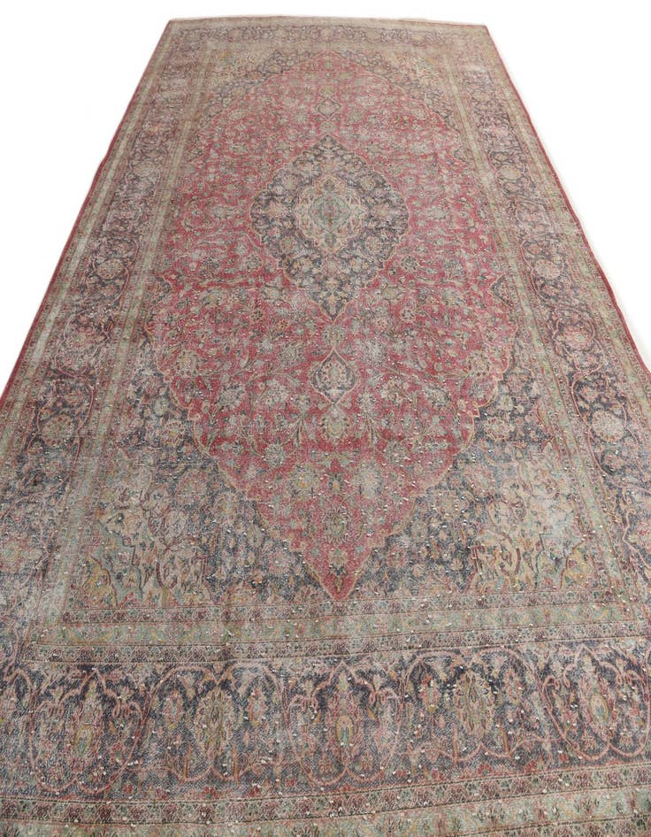 Detail image of  10' x 13'  Hand Knotted Ultra Vintage Persian Wool Rug