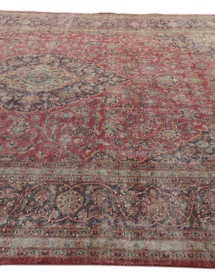 Detail image of  10' x 13'  Hand Knotted Ultra Vintage Persian Wool Rug