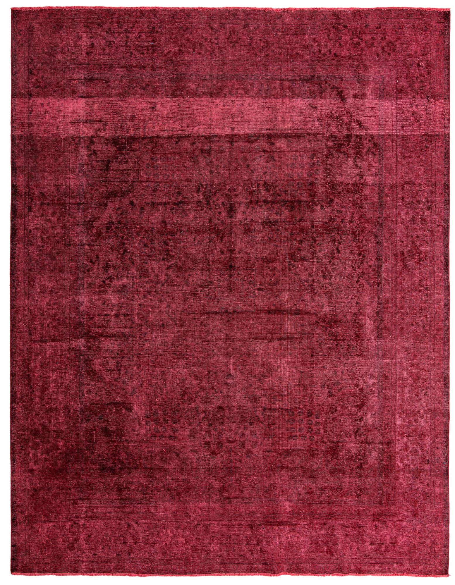 A 10x12 rectangular Ultra Vintage red wool rug with a subtle distressed Persian medallion pattern.