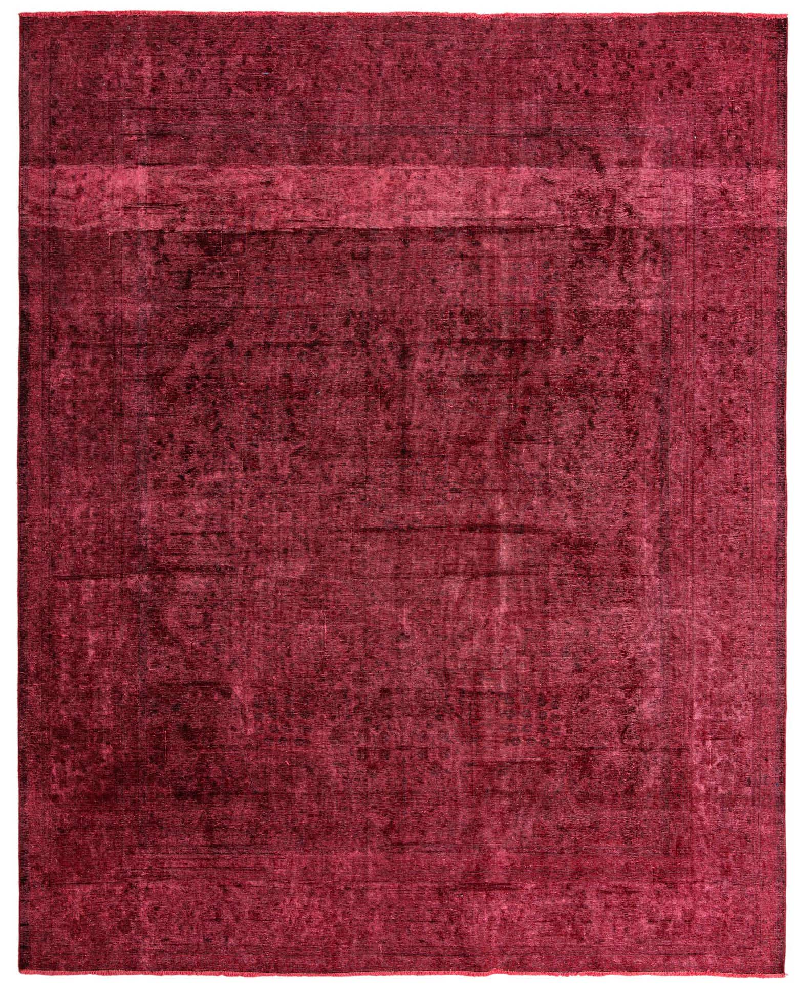 A 10x12 rectangular Ultra Vintage red wool rug with a subtle distressed Persian medallion pattern.