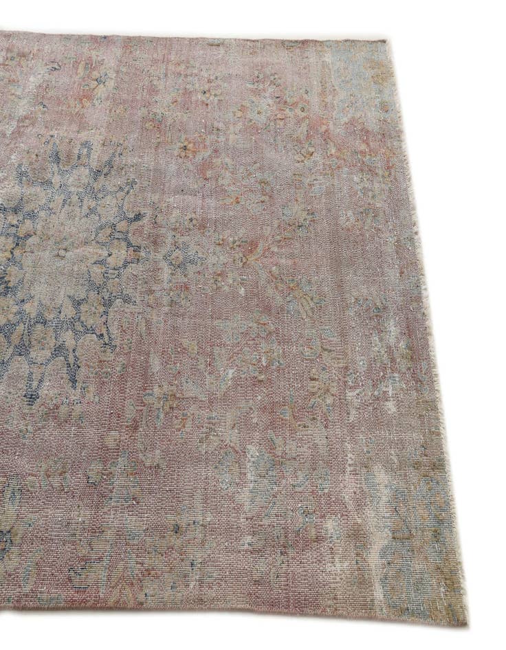 Detail image of  4' 9 x 8'  Hand Knotted Ultra Vintage Persian Wool Rug