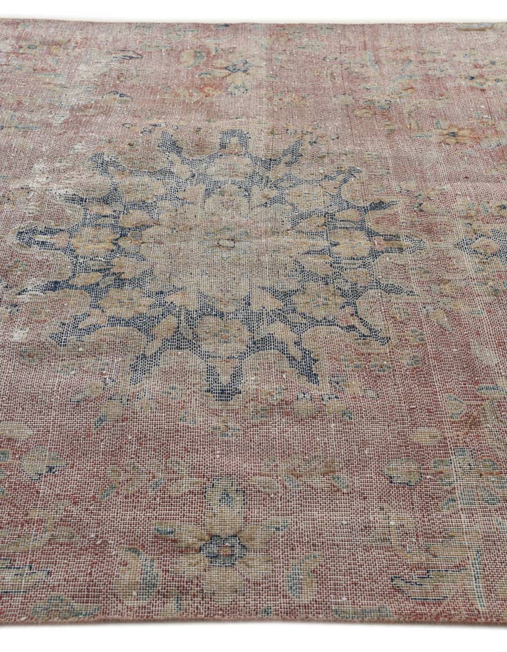 Detail image of  4' 9 x 8'  Hand Knotted Ultra Vintage Persian Wool Rug