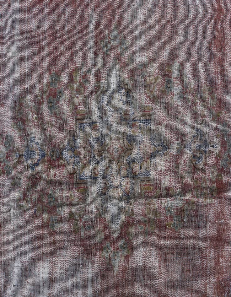 Detail image of  6' 4 x 9' 5  Hand Knotted Ultra Vintage Persian Wool Rug