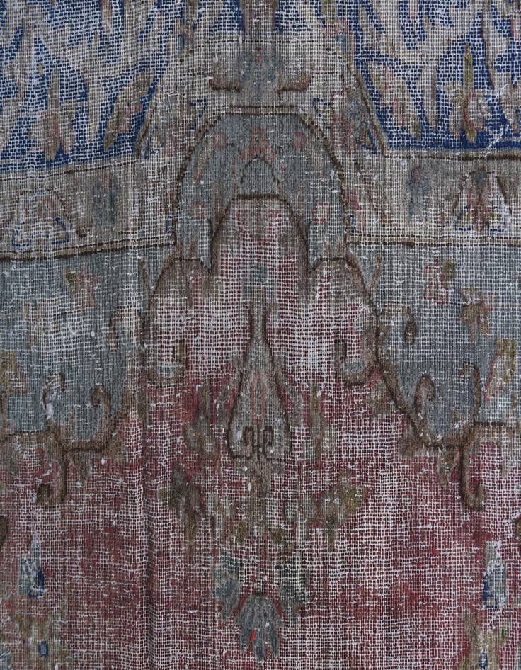 Detail image of  6' 4 x 9' 5  Hand Knotted Ultra Vintage Persian Wool Rug