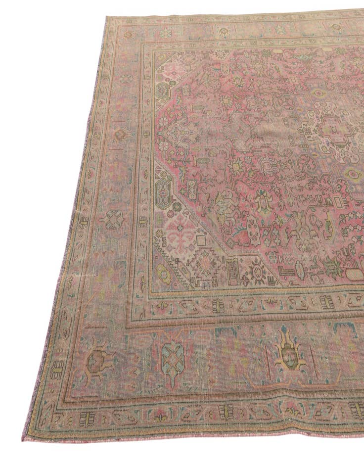 Detail image of  9' 5 x 12' 4  Hand Knotted Ultra Vintage Persian Wool Rug