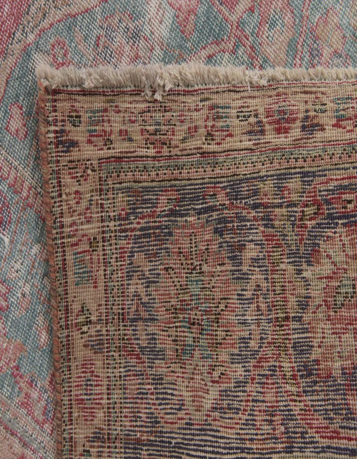 Detail image of  9' 7 x 13'  Hand Knotted Ultra Vintage Persian Wool Rug