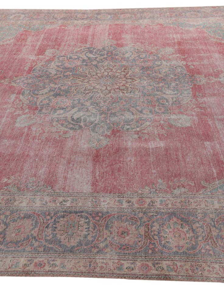 Detail image of  9' 7 x 13'  Hand Knotted Ultra Vintage Persian Wool Rug