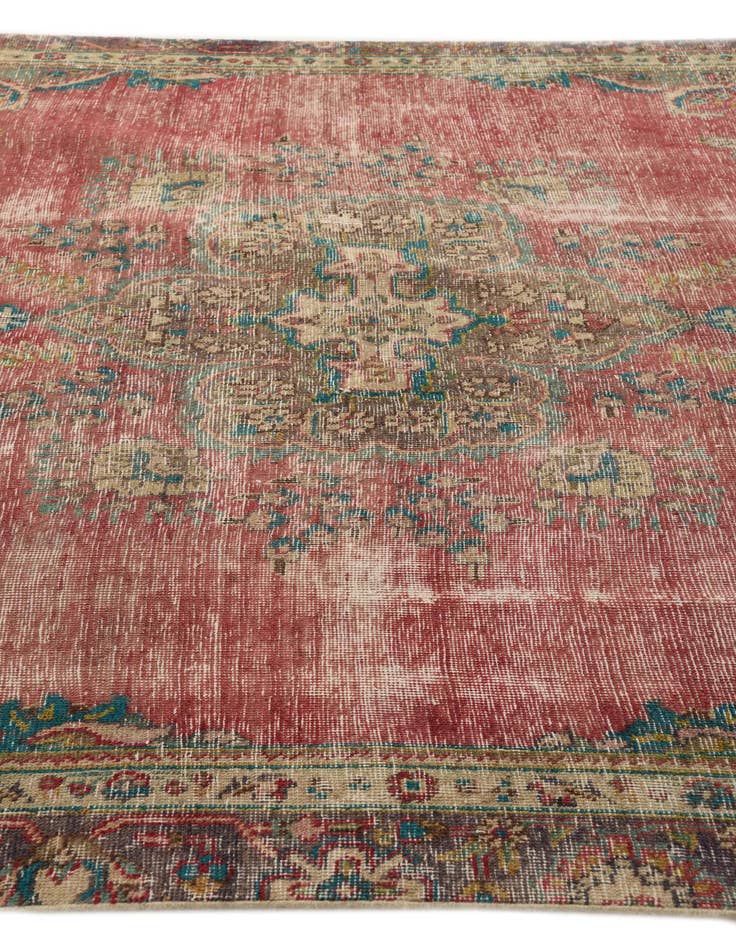 Detail image of  7' x 9' 8  Hand Knotted Ultra Vintage Persian Wool Rug