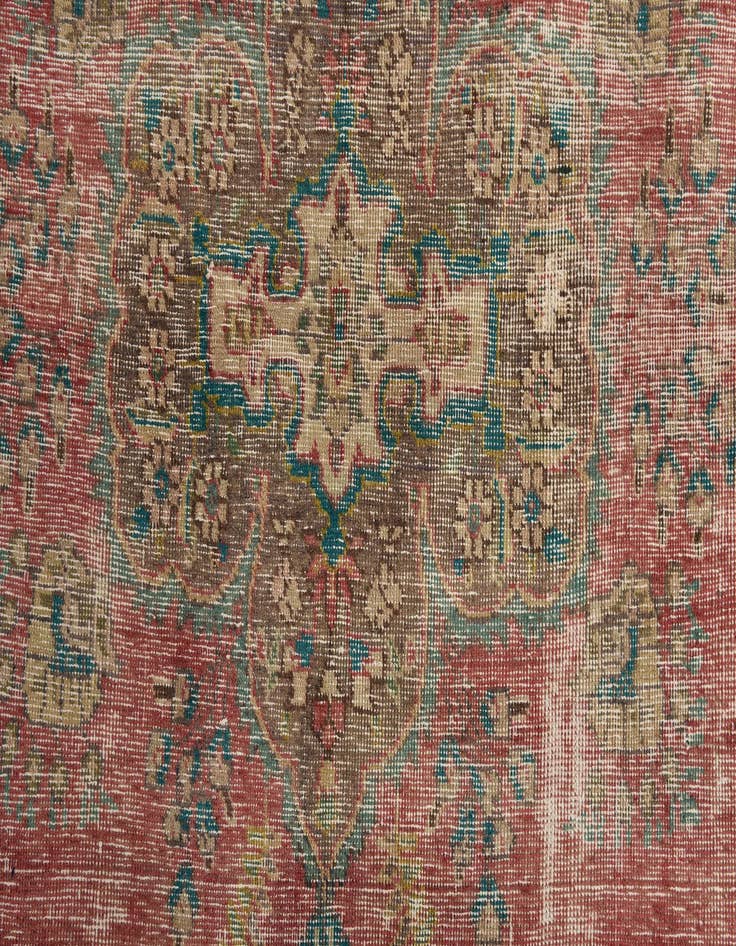 Detail image of  7' x 9' 8  Hand Knotted Ultra Vintage Persian Wool Rug